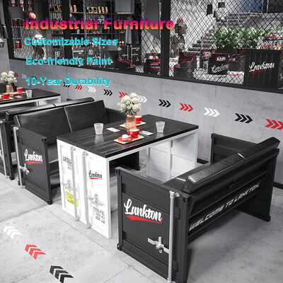 Sillón de metal resistente a la oxidación Conjunto de mesa Muebles industriales modernos Conjunto duradero Para restaurante Hotel Cafetería