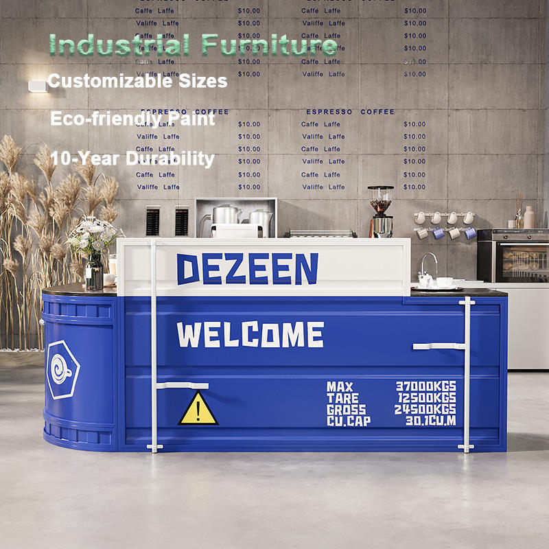 Custom Industrial Container-Style Bar Counter for Hotels