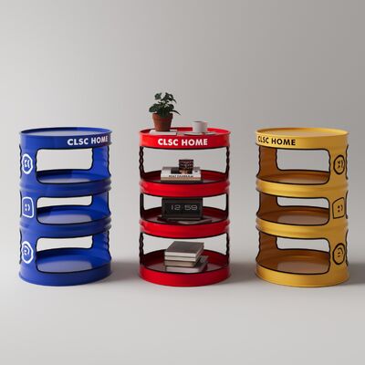 良い値段 カスタマイズされたアイアンナイトスタンド 青/赤/黄色の収納家具キャビネット 寝室用 家庭用 オンライン