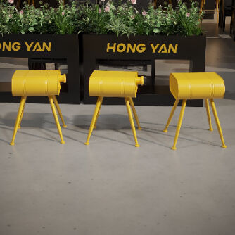 Good price Customized Oil Drum Stool Multi Color Industrial Iron Stool For Milk Tea Shops online