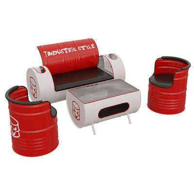 Guter Preis Retro Öltrommel Möbel Handelsindustrie Öltrommel Sofa Langlebig für Outdoor KTV Milchtee Online
