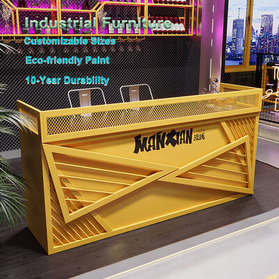 Good price Versatile Multi-Purpose Container Reception Desk Milk Tea Coffee Shop Iron Metal Industrial Bar Counter online
