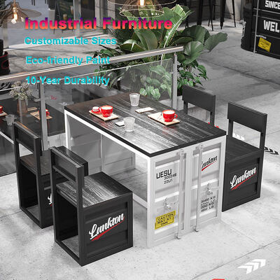 Good price Customizable Colors Durable Iron Frame Eco-Friendly Paint Iron Table Chair Set for Restaurant and Hotel online